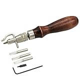 Diyのハンドツール革トレンチツールプルデバイススロットデバイスtrenchingツールで5交換ヘッド送料無料