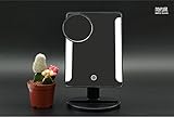 タッチ画面36 LED Lighted Vanityミラー/自然な明るいライトメイクアップミラーwith Removable 3.5インチ10 x倍率スポットミラー、Movable & 2つ電源供給モ