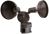 Heath Zenith HZ-5318-BZ Motion-Sensing Shielded Wide-Angle Twin Security Light, Bronze [並行輸入品]