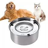 【Amazon.co.jp 限定】Cmswiftify 犬 給水器 猫 水飲み器 ペット給水器 こぼれない 口濡れない 早飲み防止 大容量 3L ステンレス製 錆びない 割れない 滑り止め お手入れ簡単 犬みずのみ皿 ウォーターボウル 小型犬 中型犬 大型犬 猫犬両用(シルバー, 3L(大型犬・多頭飼いなどに対応))