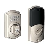 Schlage BE369NX Camelot 619 Home Keypad Deadbolt with Z-Wave Technology, Satin Nickel Schlage Lock C