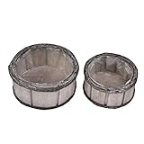 原木植木鉢　2個入れ　円型花かご　ガーデニング　園芸　庭園　喫茶店　天然装飾　可愛い　人気　置物　