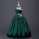 Tovadoo 子供服 女の子 ドレス ワンピース ノースリーブ アンティーク調 リボン 花刺繍 フォーマル プリンセス 姉妹揃い 可愛い おしゃれ 結婚式 発表会 5-9歳