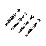 PATIKIL ベースギター用ピックガード 取り付けネジ スプリング付き M3x38mm ベースピックアップリング 取り付けネジ ベースとギター用 ブラック 4個入り