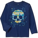 クレイジーエイト Crazy 8/ スカルティ ネイビー トップス長袖Tシャツ XS【並行輸入】