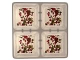 handy helpers Bulk Buys Four Section Square Dish with Holly Design [並行輸入品]