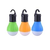 LEDキャンピングライト ポータブル 電池式 テントライト 電球ランタン 3個 バックパッキング キャンプ ハイキング 釣り 緊急ライト