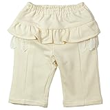 《H29年春物》(日本製) Pample Mousse(パンプルムース) ミニ裏毛スカート付7分丈パンツ 80cm /IV NO.DP-71310