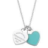 [ティファニー] TIFFANY ネックレス ミニ ダブルハートタグ リターントゥミニダブルハートペンダントシルバー ブルー 人気 [並行輸入品]