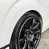 ハイエース 車検対応 オーバーフェンダー スタイリッシュ ハイエース 車検 ダウンルック ローダウン フェンダー ABS製 塗装済み 200系 1型～現行型対応 1台分セット 純正色塗装品 未塗装品 選択可能 (070 パールホワイト)