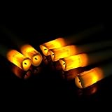 (愛の灯)Youngerbaby12/ボックス黄色の光の点滅のクリスマスの誕生日パーティーの装飾電子LEDストリップキャンドル（長いセクションヘッドを芯）