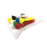 ナイロン耐候性結束バンド/ナイロンケーブルストラップ/ジッパーストラップ/550本入り 混合色（超強力プラスチックストラップ50本を含む）