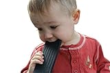 Chew This Instead iPhone Shaped Baby Teething Toy, Black - Safe for Infants and Toddlers, Soft Silic