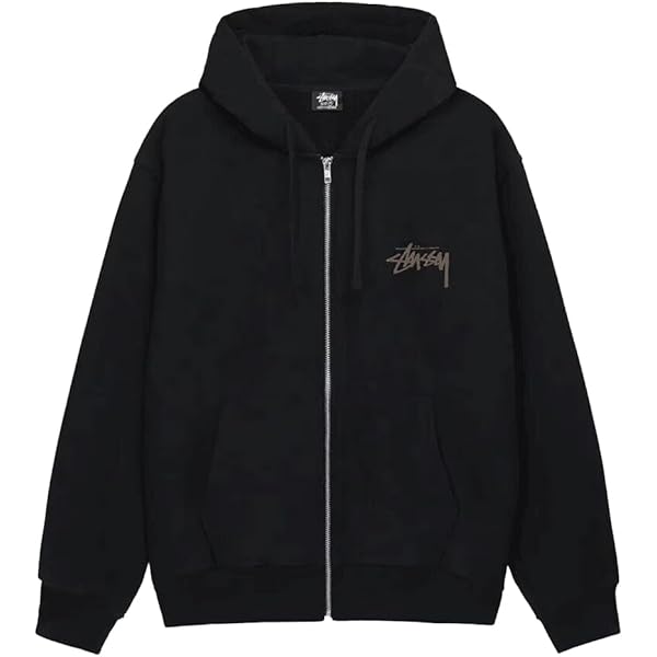 Stussy ブラック 8ボール ジップアップパーカー XL STUSSY ステューシー ST〓SSY & BORN X RAISED LOGO ZIP HOODIE