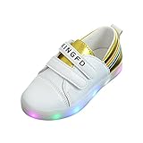 Tovadoo スニーカー 男の子 女の子 LED ライト付き 英字 虹柄 多色 四季用 可愛い カジュアル 通学 旅行 プレゼント 1-6歳