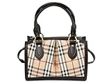 BURBERRY バーバリー バッグ 3640244 CLASSIC CHECK/CHOCO ベージュ×チョコ チェック柄 ハンドバッグ ショルダーバッグ[並行輸入品]