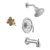 Moen KTSIC-P-TS2143CR Icon Showerhead and 7-1/4-Inch Spout, Chrome [並行輸入品]