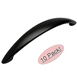 Cosmas 6003 – 128 FBフラットブラックモダンキャビネットハードウェアハンドルプル – 5 "インチ( 128 mm )穴中心 – 10パック