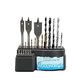 Coolshare 26 個入り チタン製ミックスコーティング ドリルビット 頑丈 工具ケースセット付き