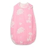 Domybest　スリーパー ベビー 6重ガーゼ　パジャマ　寝袋　柔らかい 綿　子供 赤ちゃん　冷房 通気性 寝冷え防止　出産祝い 8色選べる (A)