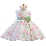 ベビードレス ベビーラヴィ 結婚式 花柄プリントドレス 子供 ドレス セレモニー フォーマル お宮参り [リトルプリンセス] Little Princess アイボリー 80cm