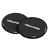 【InnoWave】ヴェルファイア 専用 車コースター 2枚セット VELLFIRE コースター ヴェルファイア 30系 40系 丸型 滑り止め 防振 防水 臭いなし 黒