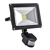 led投光器 センサーライト 人感 20W 3000K 電球色 玄関 照明 省エネ 長寿命 防水対応 防犯 防災用 作業灯
