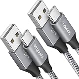 USB Type C ケーブル【0.5m 2本】急速充電 QC3.0 タイプc ケーブル 短い 高速データ転送 cタイプ 50cm 高耐久ナイロン FireHD 8 10 Plus FireMax11、Galaxy S10 S9 A20 A21 Note、Xperia、Xiaomi、Switch, その他Android USB-C機器対応