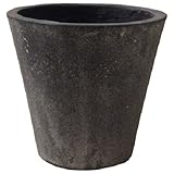 軽量コンクリート製植木鉢 フォリオ ソリッド ブラックウォシュ 23cm