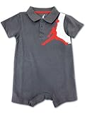 (ジョーダン)Jordan ベビージョーダン 襟付きロンパース （並行輸入品) (3-6M(3-6ヶ月頃 65-70cm), 灰オレンジ白)