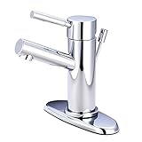 Elements of Design ES8421DL South Beach 4" Single Handle Mono Block Lavatory Faucet with Pop-Up Drai