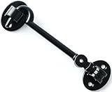 Alise mc8001-bキャビンドアゲートフックEyeキャッチラッチウィンドウドアロック6インチ長、マットブラック仕上げ