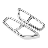 Yutner - 2pcs Stainless Steel Car Rear Exhaust Muffler Tail Tip Pipe Cover Trim for BMW 5 Series 201