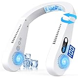 首掛け扇風機 【2024年夏新型・涼感プレート】 720°大風量 携帯扇風機 7000mAh大容量 3段階調節可能 羽根なし ネッククーラー