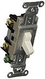 Hubbell CSB220W Commercial Specification Switch, Double Pole, 20 amp, 120/277V, Back and Side Wiring