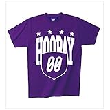 HOORAY(フーレイ) ダンス 衣装 ヒップホップ エンブレム Tシャツ L パープル