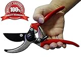 QUIET 100% Premium High Carbon Steel Professional Pruning Shears Clippers Bypass Ergonomic,Branches 