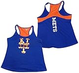 ニューヨーク・メッツレディースベビージャージーレーサーバックタンクトップ 3L ブルー