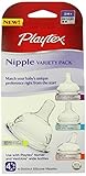 Playtex Nipple Variety Kit, Medium Flow, 4-Count by Playtex [並行輸入品]