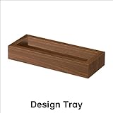モダンデザインのトレー 壁面家具 ブラウンカラー 幅25