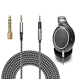 Voarmaks HD560s ケーブル Sennheiser HD598 HD598SE HD598SR HD598CS HD599 HD558 HD518 HD579 HD569 HD559 HD560S ヘッドホン対応 長さ 2m 6.5フィート ソフトナイロン 軽量 1/4インチ 6.35mm アダプター付属