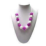 Lil' Jumbl Baby Teething Necklace | Organic Food Grade Silicone | BPA-Free (Violet) [並行輸入品]
