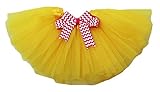 卸売プリンセスチュチュwith Pretty bows-yellow withホットピンクChevron Bow