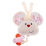 Baoblaze 全5種類　掛けるおもちゃん　ベビーカー　おしゃぶり　かわいい - 白い, マウスの形