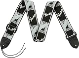 [フェンダー] ストラップ 2" Monogrammed Strap, Black/Light Grey/Dark Grey