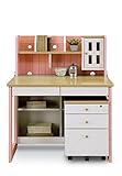 大川家具 関家具 学習デスク 素材/パイン材 ピンク 215761