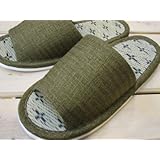 大きいスリッパ ジャンボ 畳中和風無地 抹茶/メンズ（外寸30cm）