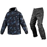 [コミネ] バイク用 レインウエア RK-5393 ブレスターレインウェア フィアート 03-5393 メンズ Blue Camo L