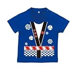 BabyChips 祭りだ わっしょい (名入れ半袖ベビーTシャツ) 80 ロイヤルブルー
