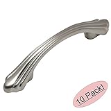 Cosmas ® 7782snサテンニッケルキャビネットハードウェアハンドルプル – 3 "穴中心 – 10パック